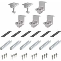 Fixation Panneau Solaire,Support Panneau Solaire,Kit de montage de panneaux solaires, accessoires de panneaux solaires pour centrale de toit-terrasse, montage de panneaux métalliques sur le toit