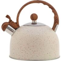 Bouilloire Sifflante 2,5 L Inox Compatible Induction Tous Feux Poignée Anti-Chaleur Ortviai