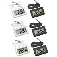 Thermomètre Numérique LCD avec Sonde 3 Noirs 3 Blancs