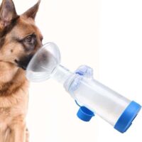 Inhalateur Portable pour Chats et Chiens avec Chambre Aérosol et Masque Spécialisé Ortviai