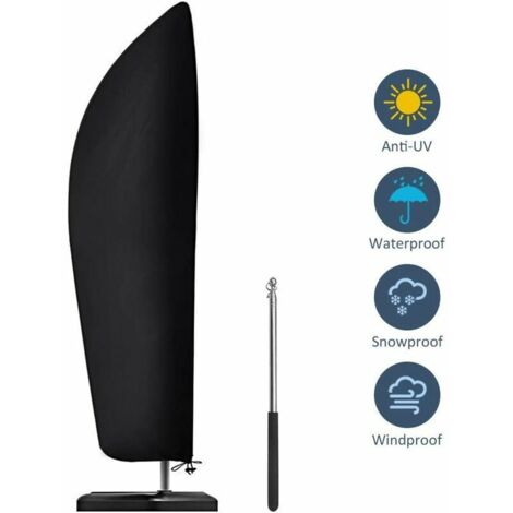 Schirmhülle 2-4m breit 210D Oxford-Gewebe wasserdicht staubdicht UV-beständig 265x40/70/50cm (1/5)