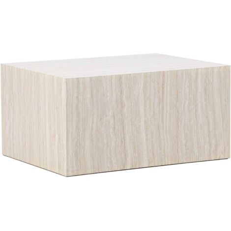 Table basse en MDF effet travertine York 40 x 60 x 80 cm (1/4)