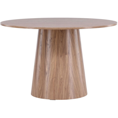 Ebuy24 – Table à manger ronde 120 cm pour 4 personnes – MDF marron – Hauteur 75 cm – Design moderne pour salle à manger (1/7)