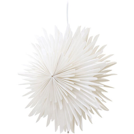 Sälen étoile de Noël avec lumière papier Ø35 cm suspension blanc. (1/5)
