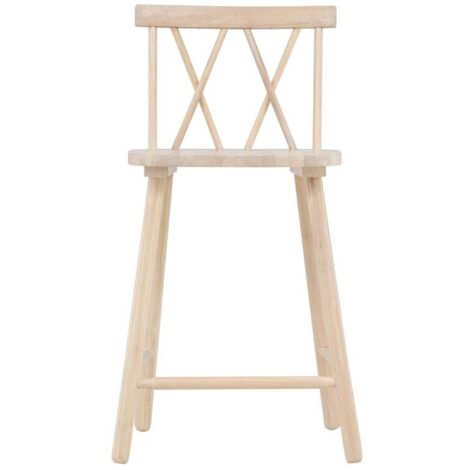 Mollöström tabouret de bar bois whitewash (1/4)