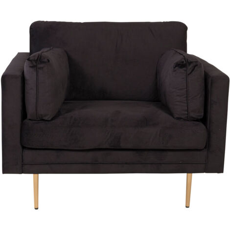 Boom Fauteuil en velours, noir. (1/5)