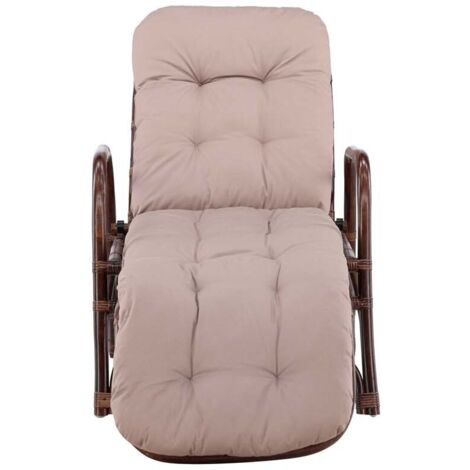 Nella chaise longue avec coussin de jardin noyer décor. (1/5)