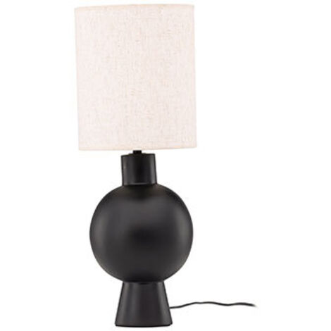Lampe à poser en béton ø21cm - Noir - Mysterna (1/5)
