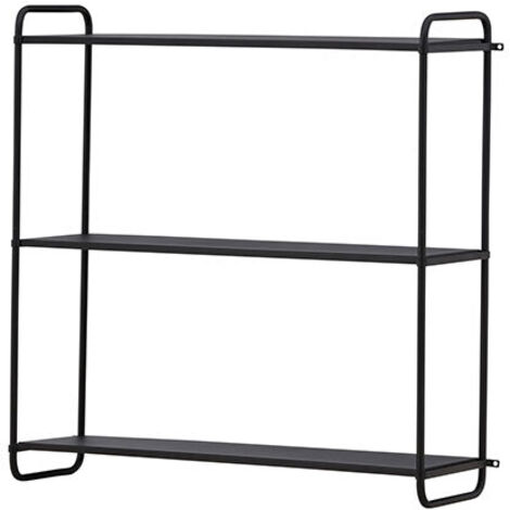 Étagère murale en métal L62cm - Noir - Lyon (1/5)