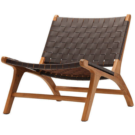 Rike fauteuil cuir PU marron. (1/5)