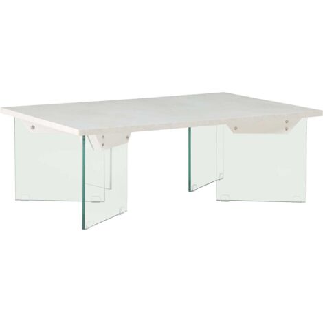 Table basse 120 x 80 cm pieds en verre Ester (1/5)