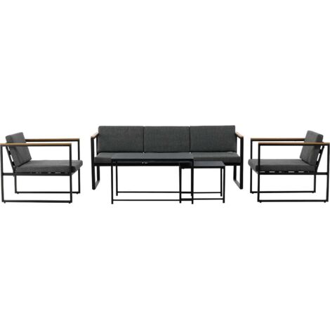 Ensemble canapé fauteuils et table basse de jardin Dakar (1/5)