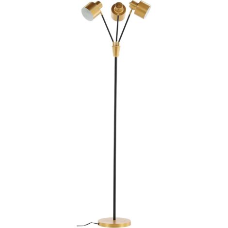 Lampadaire en acier 3 abat-jour noir et cuivré Vifta (1/5)