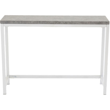 Rise Table console 30x110 cm, finition béton, blanc. (1/4)