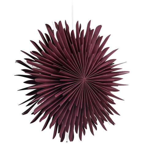 Sälen étoile de Noël avec lumière papier Ø46 cm suspension rouge foncé. (1/5)