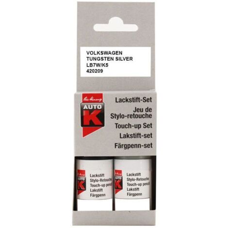 Stylo de retouche peinture Auto-K teinte constructeur Tungstene Silver LB7W VW/AUDI