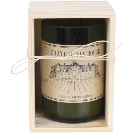 Bougie parfumée - Home Deco Factory - BO5392 - Senteur bois de santal - Coffret en bois - Pot en verre (1/5)
