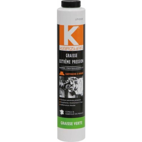 Graisse verte extrême pression 400g – Grade NLGI2 – Résistante à l'eau – Lubrification paliers lisses et roulements – Sodilub