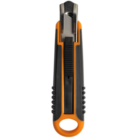 Cutter de Sécurité 18 mm Fiskars - Lame rétractable et corps anti-dérapant (1/5)