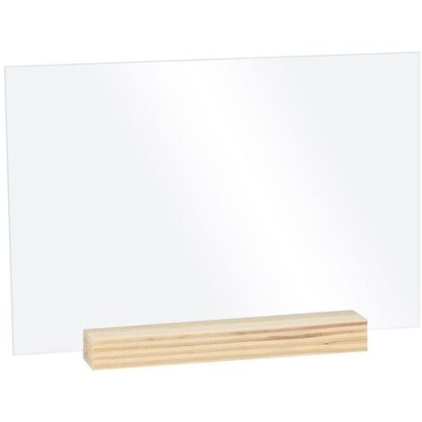 5 plaques transparentes en plexiglass 10 x 15 cm + socles (1/5)