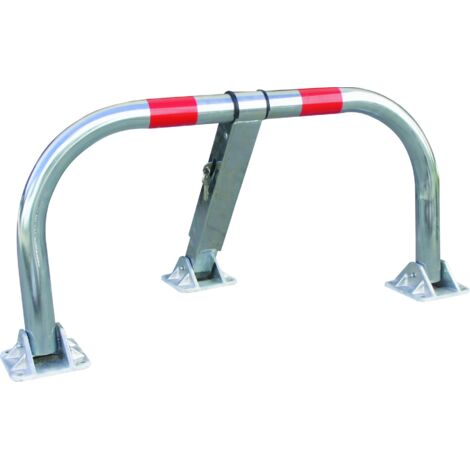 Arceau de parking en acier galvanisé 55mm – Verrouillage automatique avec clé – Bandes réfléchissantes pour visibilité – Dimensions 96x45,5x42,5cm – Viso - PST500CS