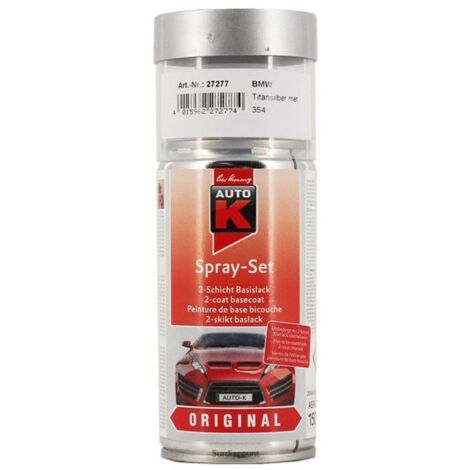 Peinture aérosol - AUTO K - 354 TITAN SILBER MET - Gris métallisé - 150 ml - Réparation carrosserie BMW (1/4)
