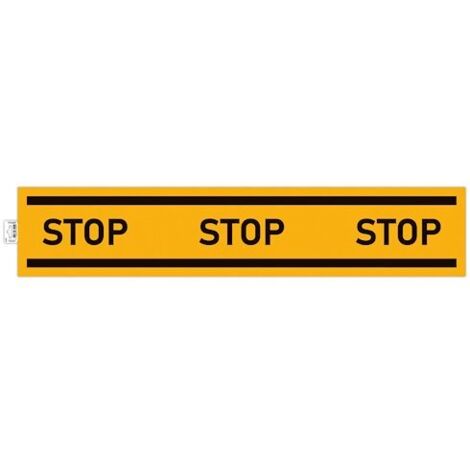 Panneau adhésif - STOP - 1m longueur - Jaune/noir - PVC - Signalétique (1/3)