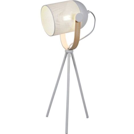 Lampe Spot Trépied En Métal Blanche - Ostaria (1/5)