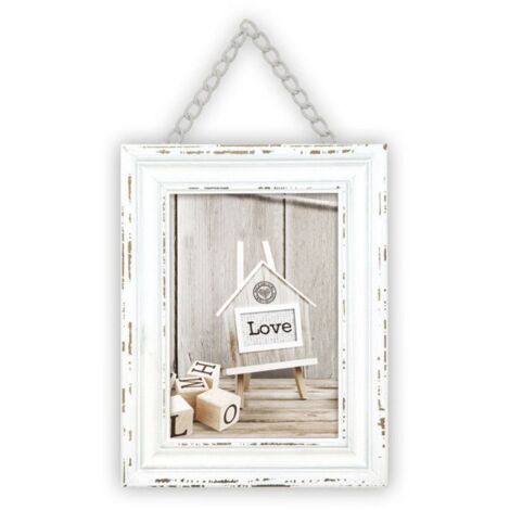 Zep SY946W Cadre Photo Bois 10x15 cm Rivoli Blanc, Beige, 10 cm x 15 cm (1/5)