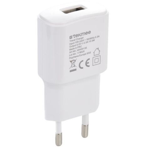 Chargeur Mural - TEKMEE - Universel - 2A - Compact - Résistant (1/3)