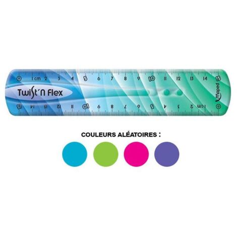 Règle - Plate - 15 cm - Incassable - Twistn Flex - Maped (1/4)