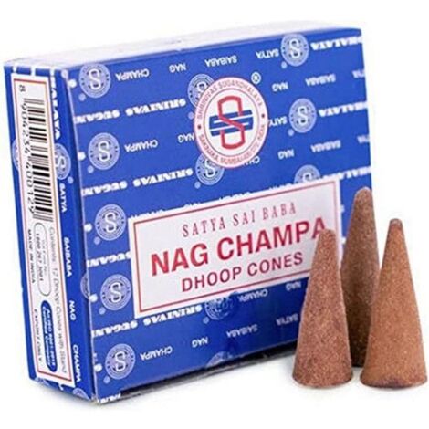 Encens - Satya - Nag Champa - 12 Cônes - Plantes Naturelles - Origine Inde