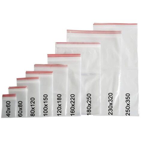 Bustine Con Chiusura Zip 180x250 Mm – Trasparenti E Per Alimenti, Spessore 50µ