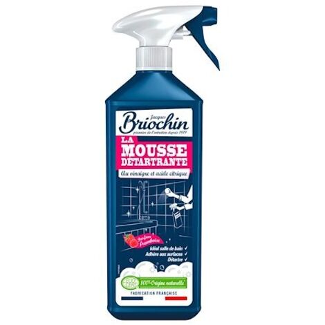 Détartrant naturel pour salle de bain 750 ml – Vinaigre et acide citrique – Efficacité optimale en 15 minutes – Contact alimentaire – Maison Briochin