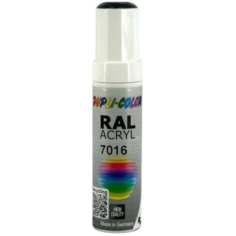 Crayon à vernis gris anthracite brillant RAL 7016 12 ml 12 ml tige DUPLI-COLOR (Par 30) (1/2)