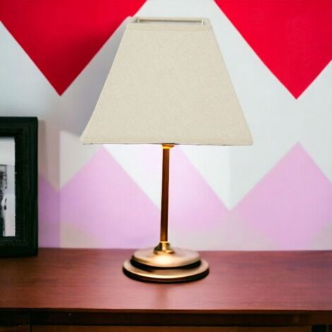 Abat-jour - Carré - Noir - Pour lampe - Base 15cm - Culot E14 - Chambre - Salon - Maison