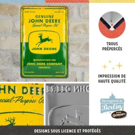 Plaque Enseigne John Deere - Décoration Tracteur, Panneau PVC (neuf, France)
