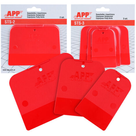 Spatules - Plastique - 2 pièces - 12x11x9cm - Pour appliquer mastic - APP (1/2)