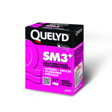 Colle à papiers peints SM3 300g – Colle universelle pour intissés et vinyles – Application facile au rouleau ou à la brosse – Collage résistant – Quelyd