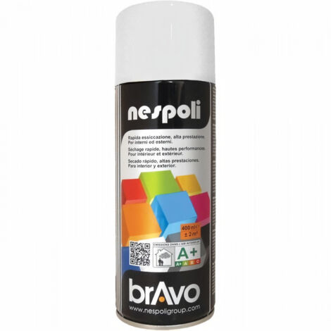 Peinture aérosol acrylique PROFESSIONNELLE classique brillant blanc traffic - 400ml
