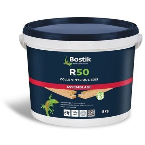 Bostik – Colle vinylique D2 pour bois dur – Prise rapide – Seau de 5kg – Assemblage bois – Pour chantiers humides (1/5)