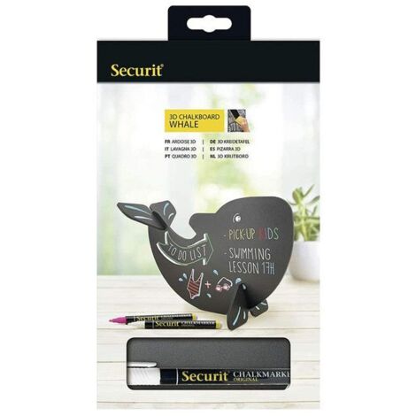 Ardoise noire 3D Baleine Securit (1/2)