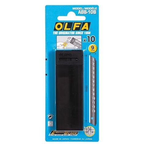 Distributeur de lames noires OLFA 9 mm - Loutil Parfait - 10 lames incluses