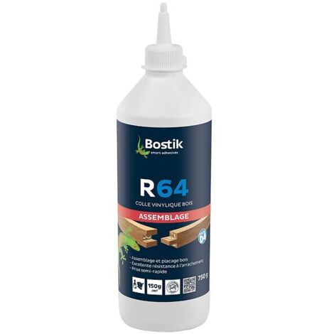 Bostik – Colle vinylique R 64 D4 5 kg – Prise lente pour menuiseries extérieures – Résistante à l'humidité – Application facile
