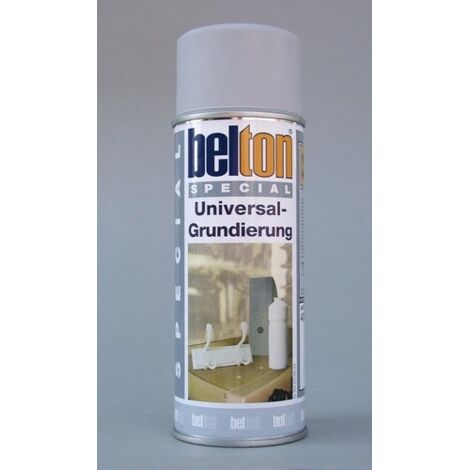 Peinture d'apprêt aérosol - BELTON - Gris - 400ml - Séchage rapide - Application facile (1/4)