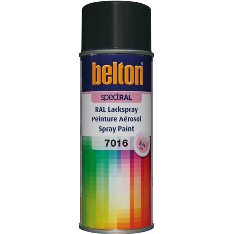 Peinture aérosol 400ml gris anthracite RAL 7016 – Finition mate pour rénovation – Précision de teinte normalisée - MAT 400 ML