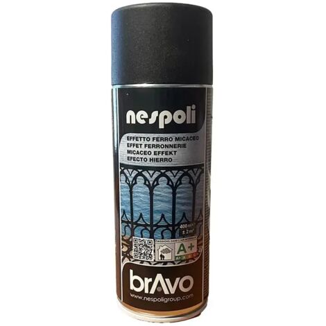 Peinture - NESPOLI - Aérosol spécial ferronerie - Graphite - 400 ml - Séchage rapide (1/2)