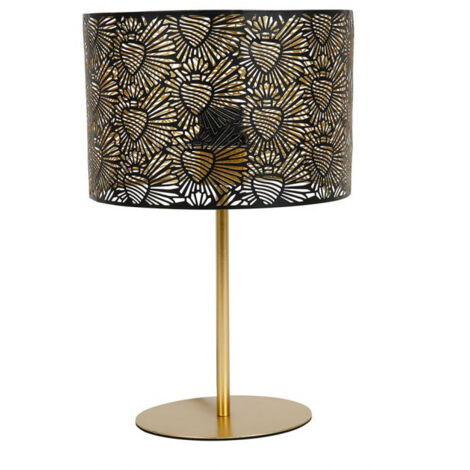 Lampe métal Corazon noire et dorée - Ostaria (1/3)