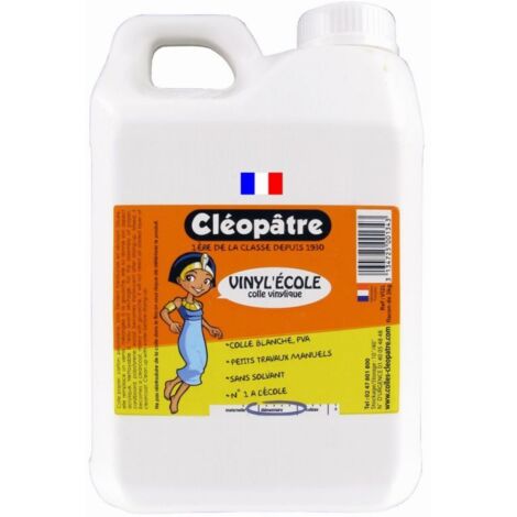 Colle vinylique - CLEOPATRE - VINYL'ECOLE - 5L - Liquide - Recharge pour travaux manuels