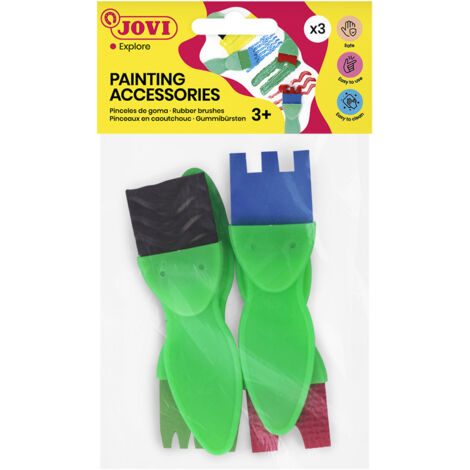 Pinceaux en caoutchouc JOVI 4 motifs – Pour la peinture et le jeu créatif